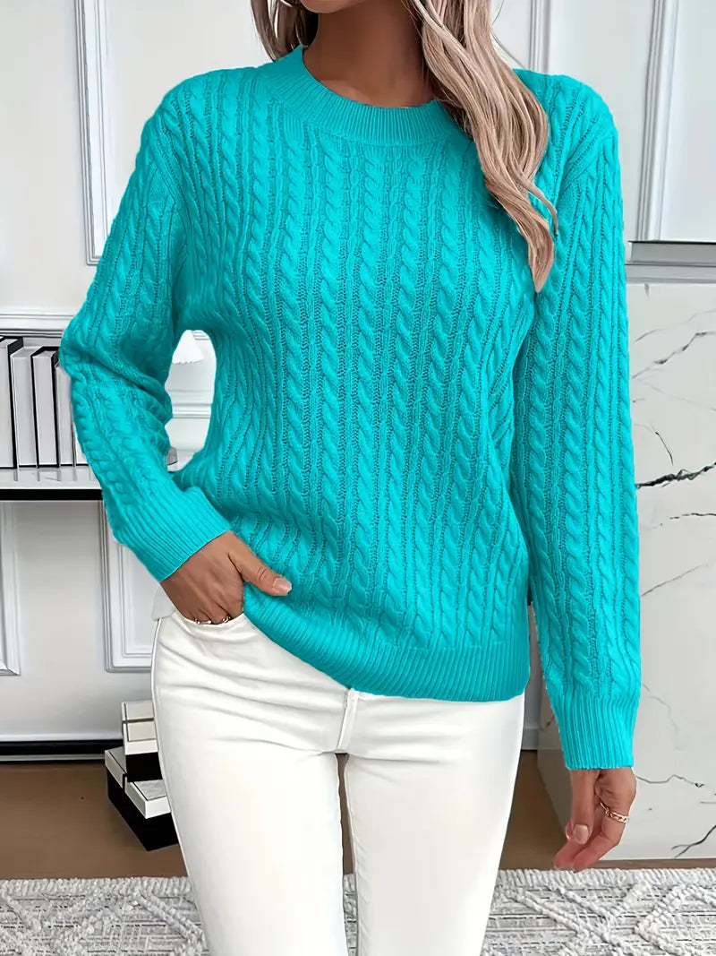 Pull en tricot torsadé Cozy pour femmes