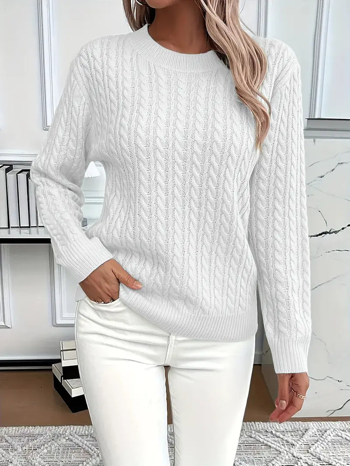 Pull en tricot torsadé Cozy pour femmes