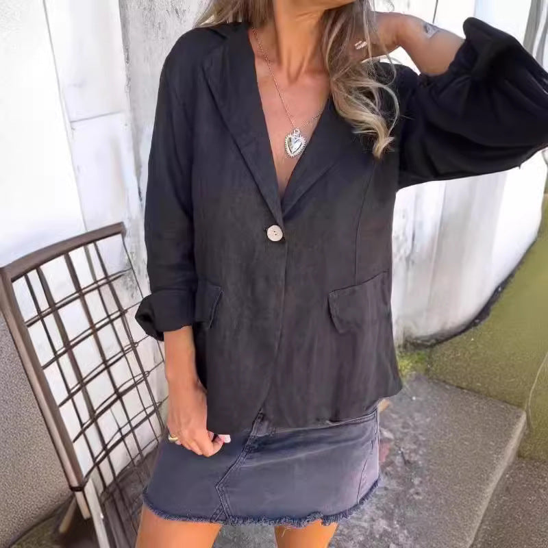 Women’s Summer Blazer in Lightweight Cotton Linen