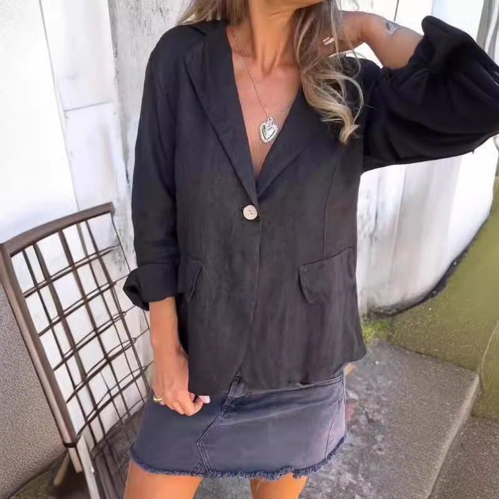 Women’s Summer Blazer in Lightweight Cotton Linen