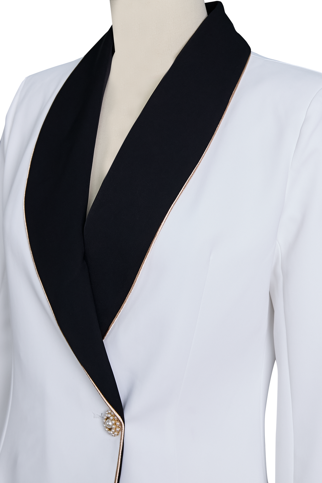 Women’s Asymmetrical Blazer with Contrast Lapel