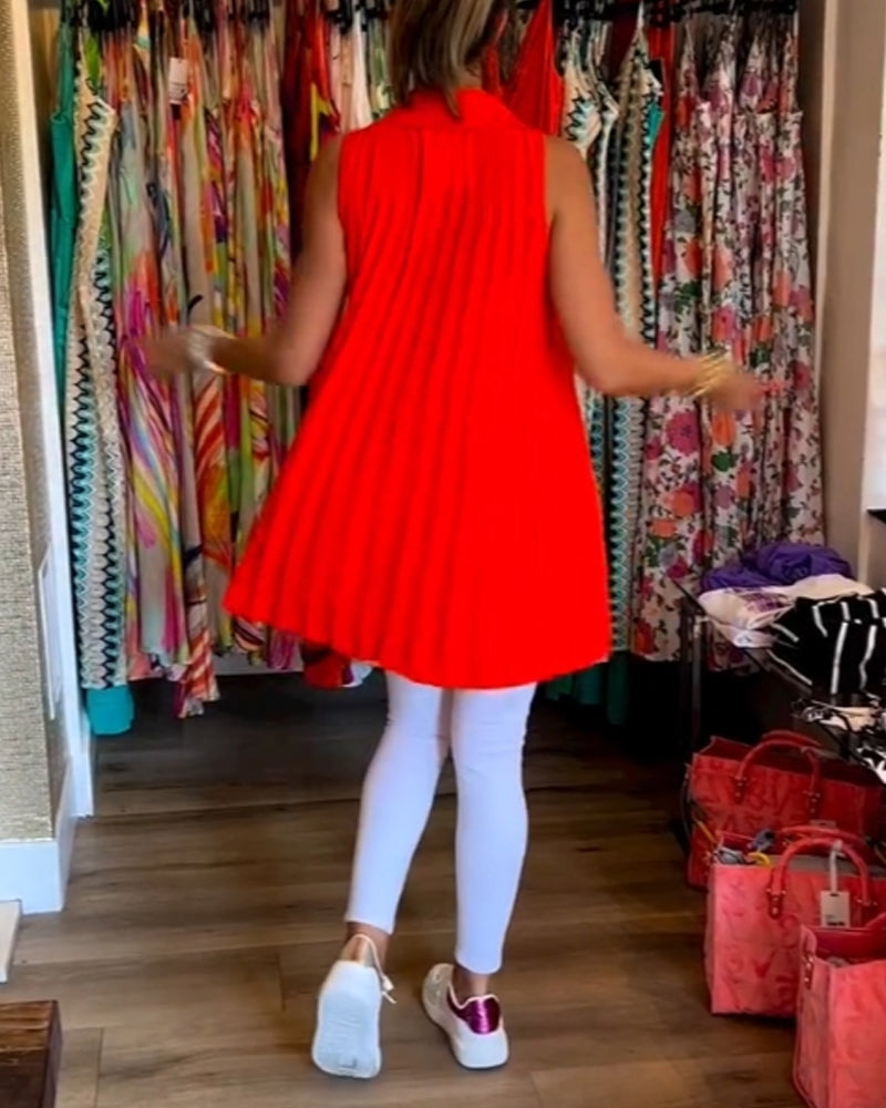 Women’s Sleeveless High-Low Flowy Blouse