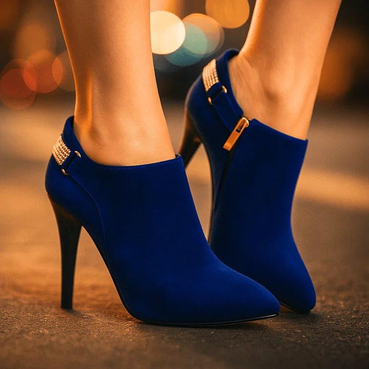 Women’s Cushioned Insole Heeled Ankle Boots for All-Day Comfort