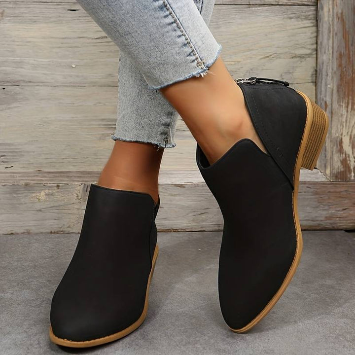 Women’s Comfortable Low-Heel Ankle Boots for Everyday Wear