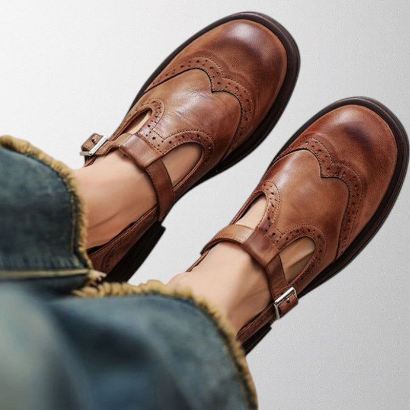 Elegante Lederschuhe für Damen, bequem und vielseitig