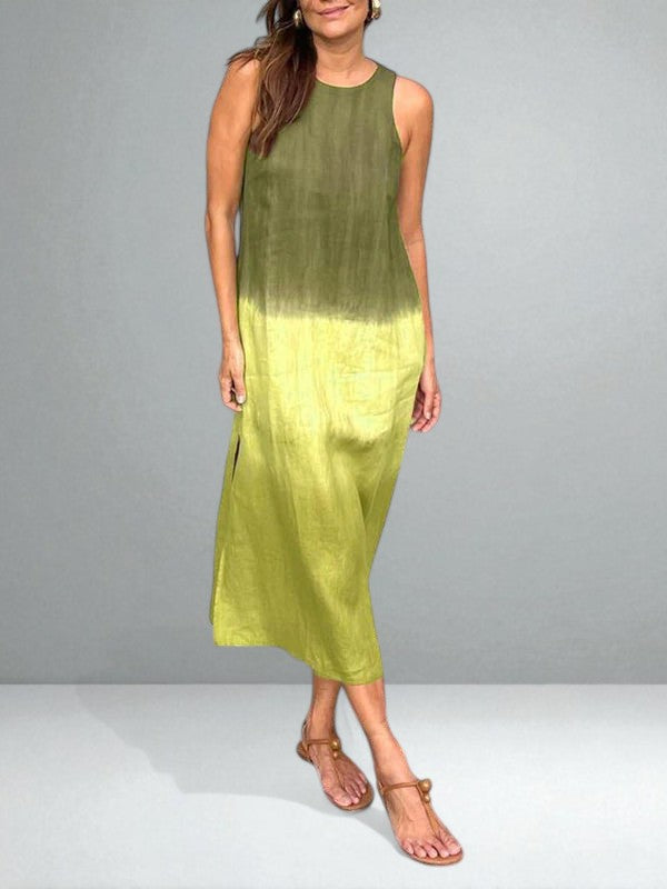 Printed Dress Women’s Cotton-Linen Lightweight Flowing Fit