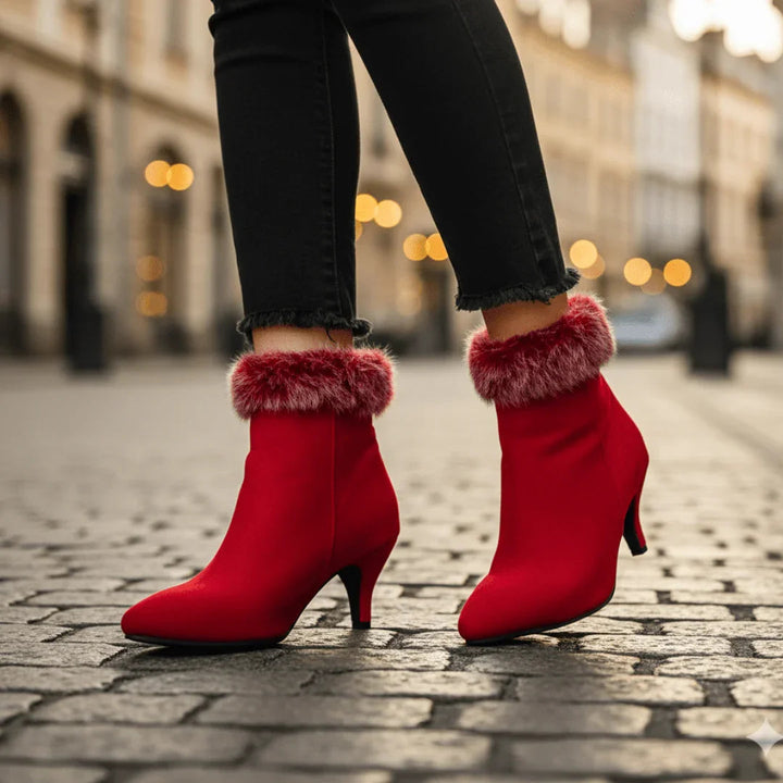 Koselige ortopediske ankelstøvletter i plysj for kvinner