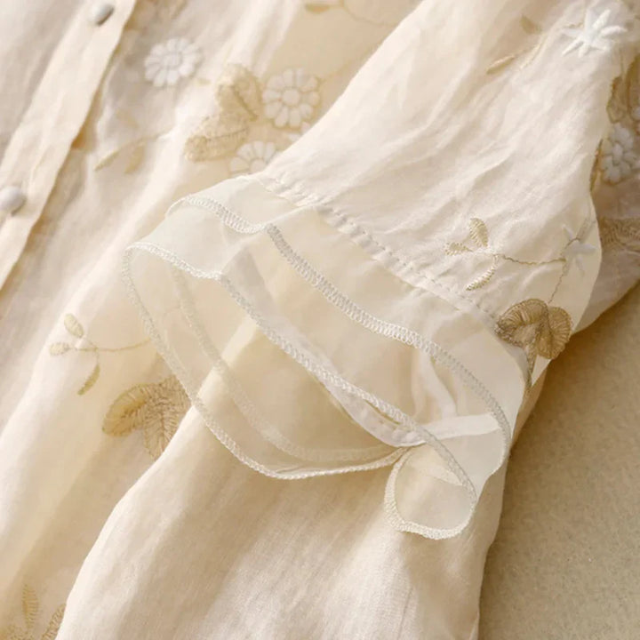 Women’s Embroidered Cotton Breathable Blouse