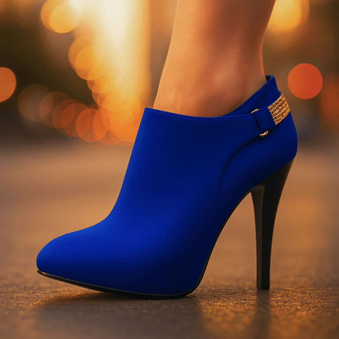 Women’s Cushioned Insole Heeled Ankle Boots for All-Day Comfort