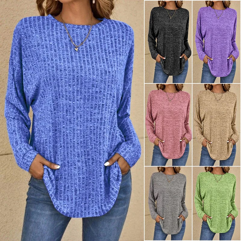Pull en tricot douillet et décontracté pour femme