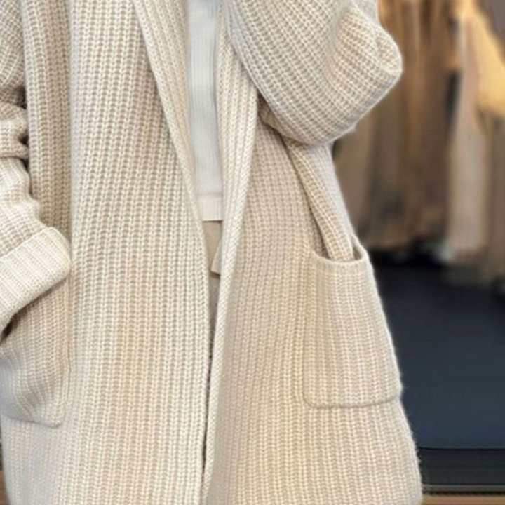 Cardigan long en tricot doux pour femmes pour le bureau et les vêtements de travail