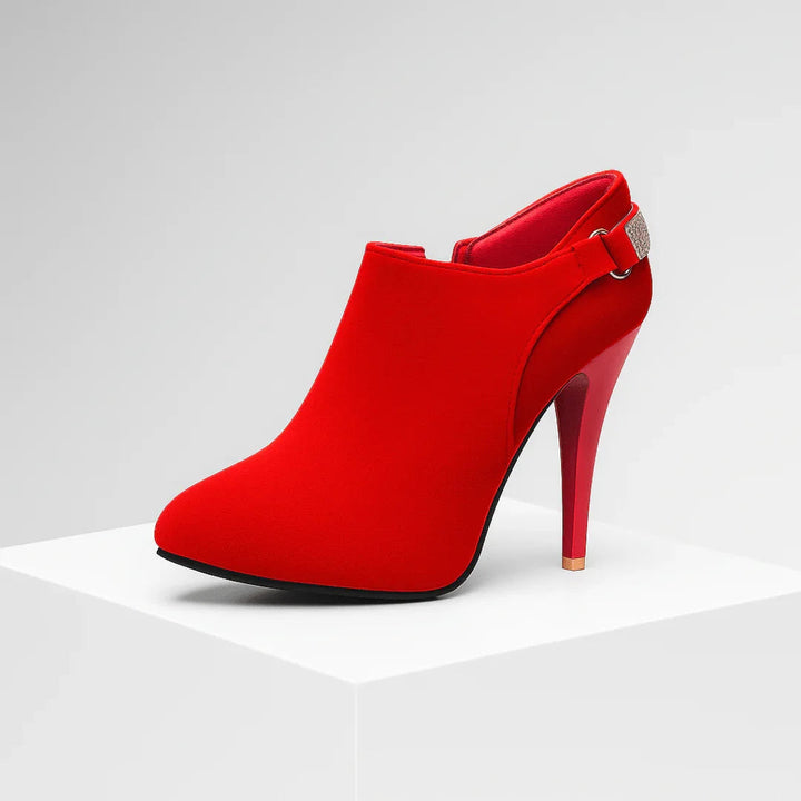 Women’s Cushioned Insole Heeled Ankle Boots for All-Day Comfort