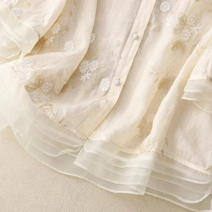 Women’s Embroidered Cotton Breathable Blouse