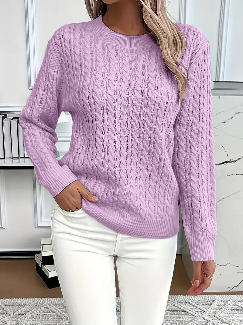 Pull en tricot torsadé Cozy pour femmes