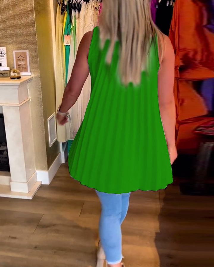 Women’s Sleeveless High-Low Flowy Blouse