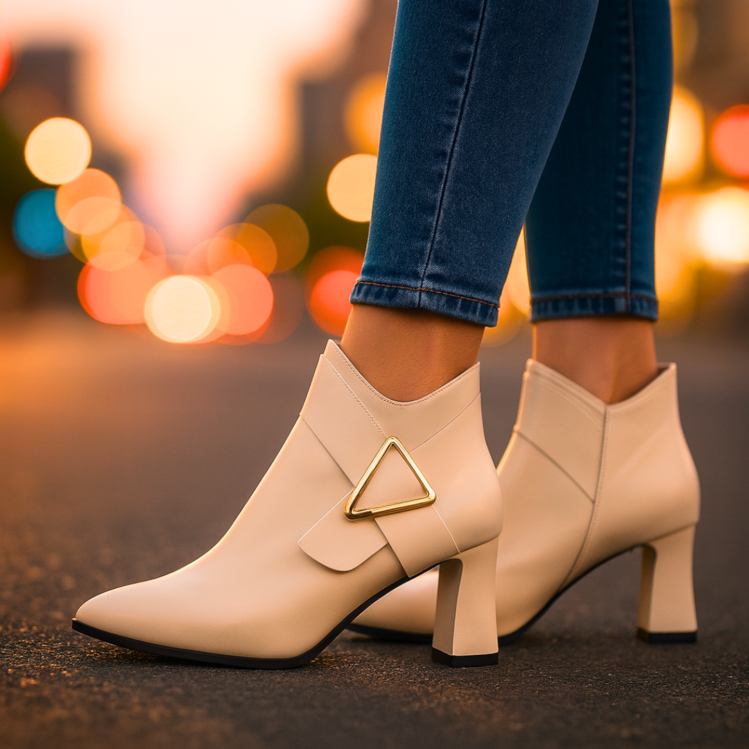 Orthopädische Damen-Ankle-Boots mit gepolstertem Komfort und stützendem Blockabsatz