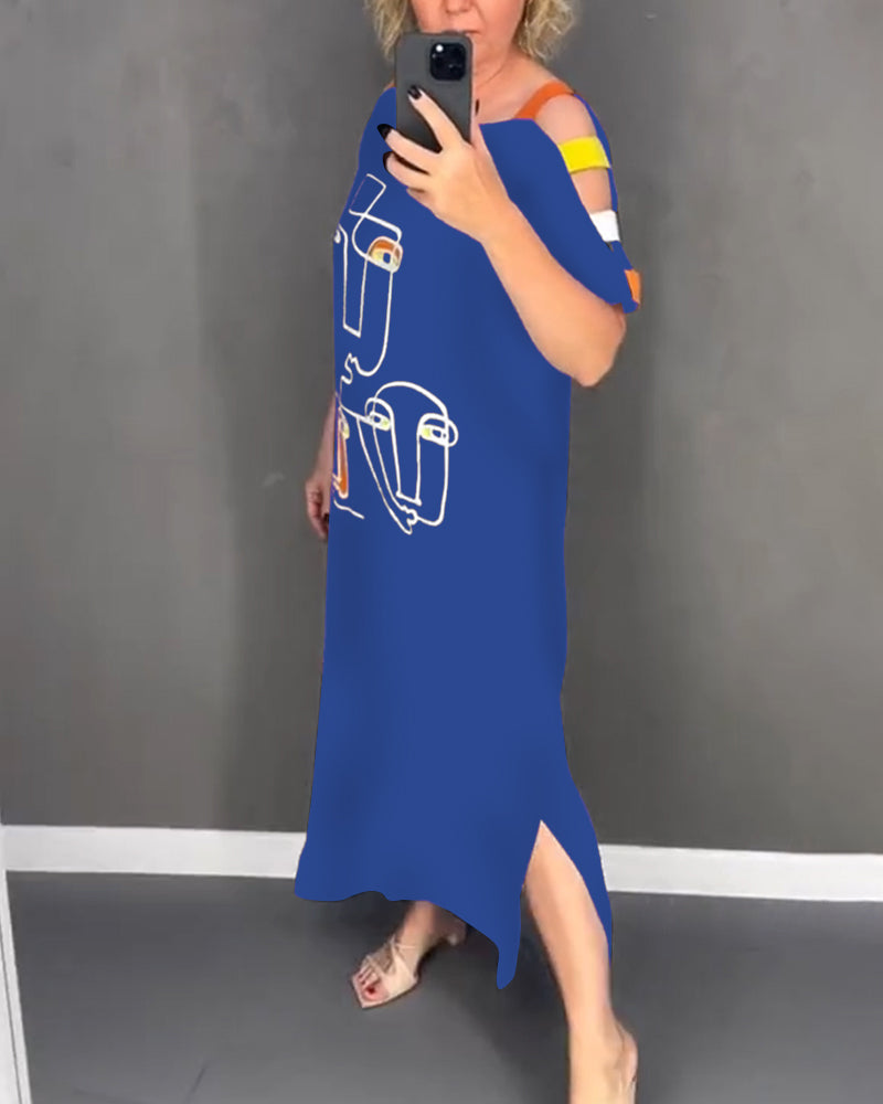 Bequemes schulterfreies Midikleid für Damen