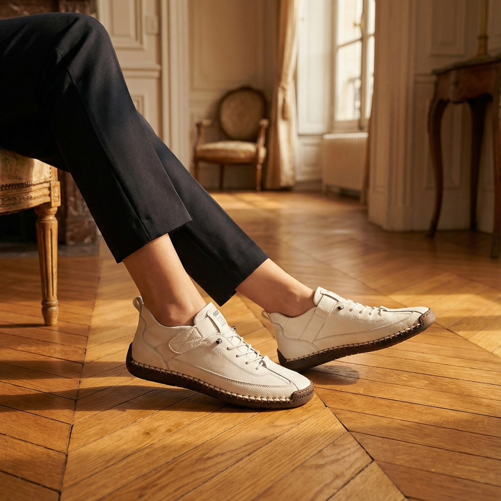 Naisten mukavat vegaaniset nahkaiset nauhalenkkarit