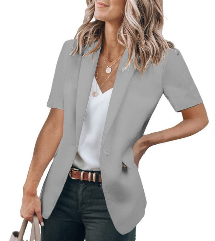 Women’s Lightweight Short Sleeve Blazer Jacket