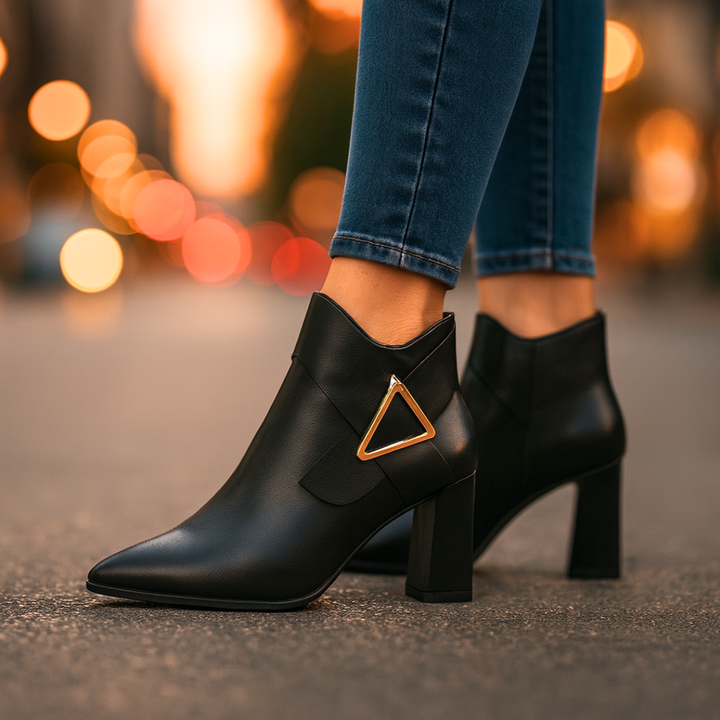 Orthopädische Damen-Ankle-Boots mit gepolstertem Komfort und stützendem Blockabsatz