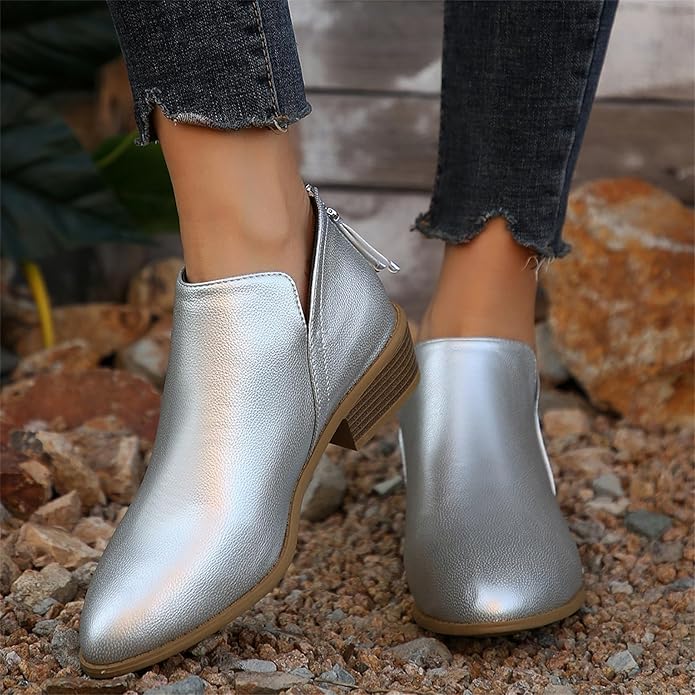 Women’s Comfortable Low-Heel Ankle Boots for Everyday Wear