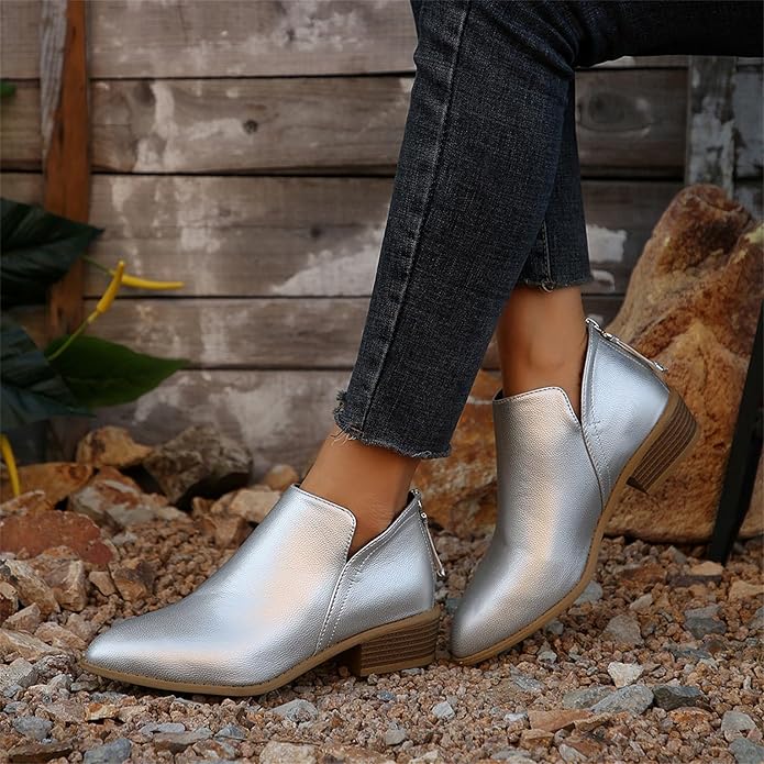 Women’s Comfortable Low-Heel Ankle Boots for Everyday Wear