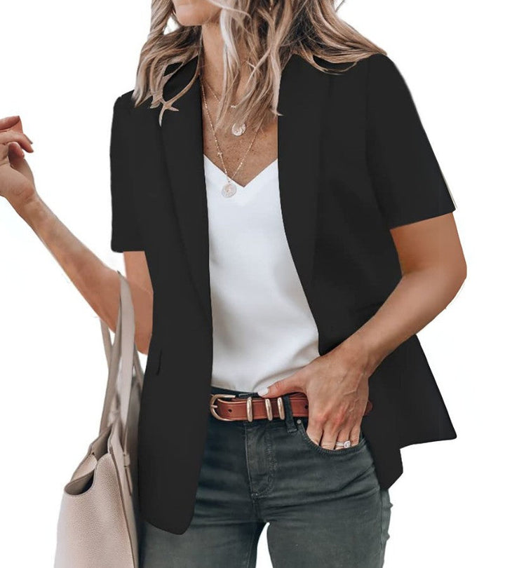 Women’s Lightweight Short Sleeve Blazer Jacket