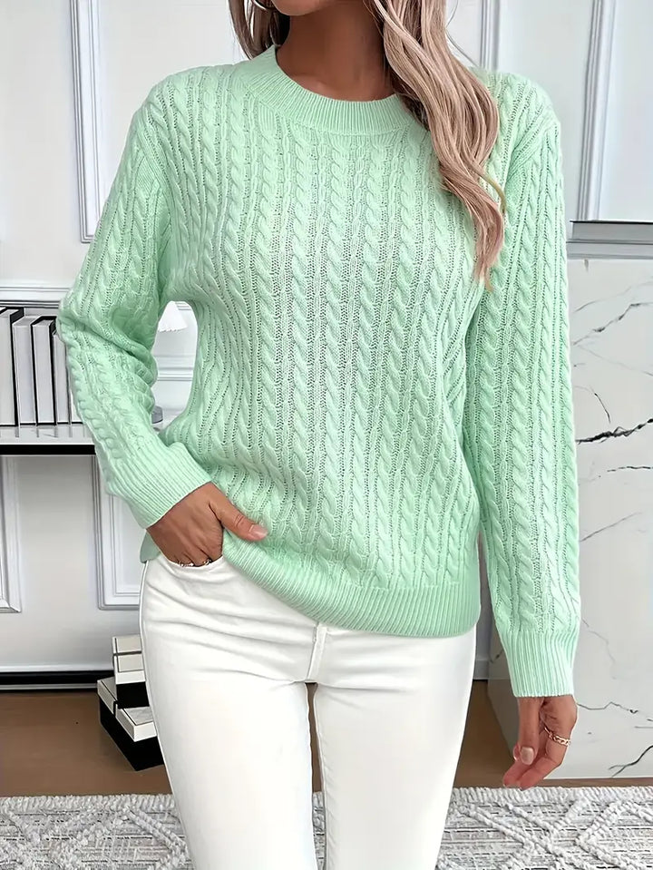 Pull en tricot torsadé Cozy pour femmes