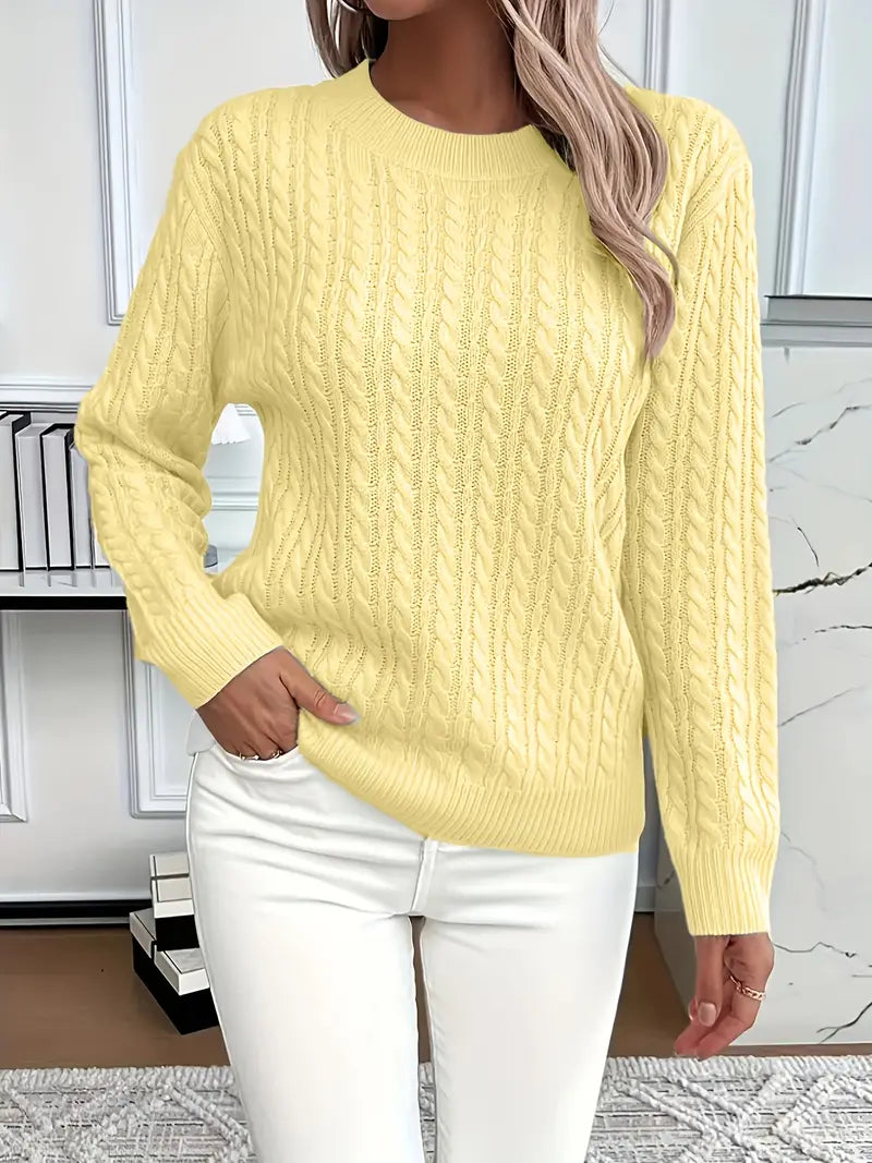Pull en tricot torsadé Cozy pour femmes