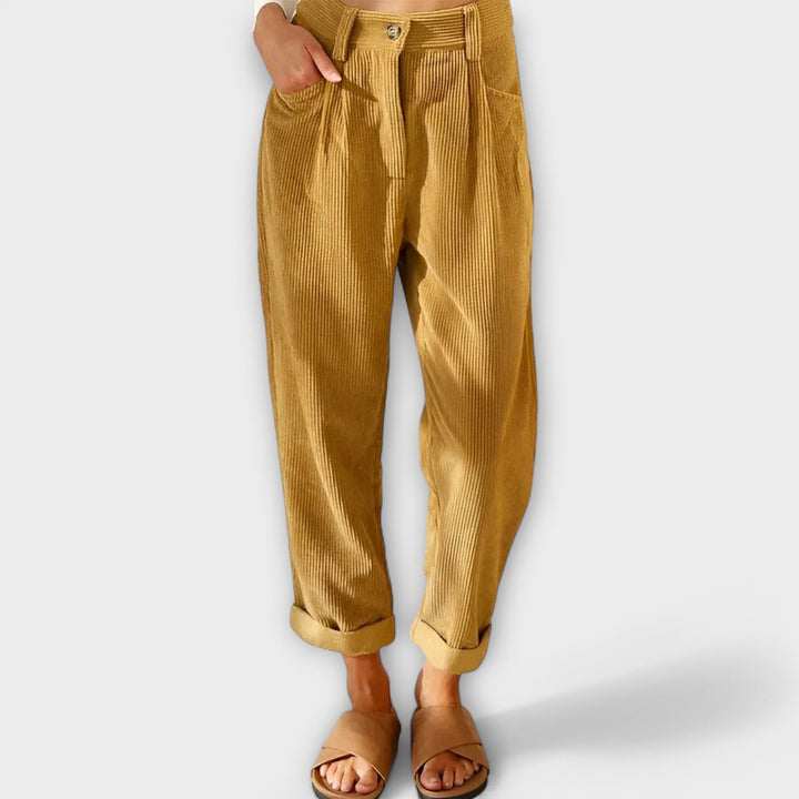 Modern Corduroy Trousers Women | Tailored Fit, Soft Texture, Versatile Styling