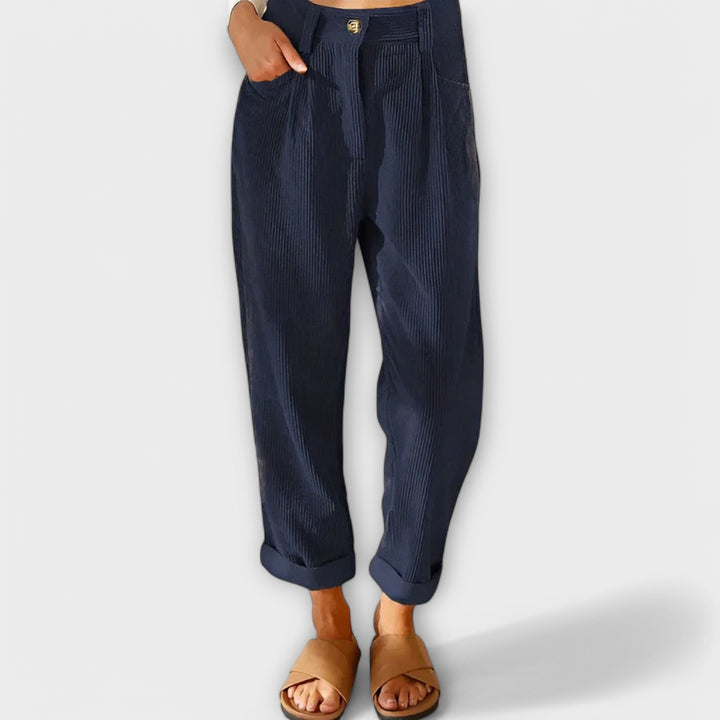 Modern Corduroy Trousers Women | Tailored Fit, Soft Texture, Versatile Styling