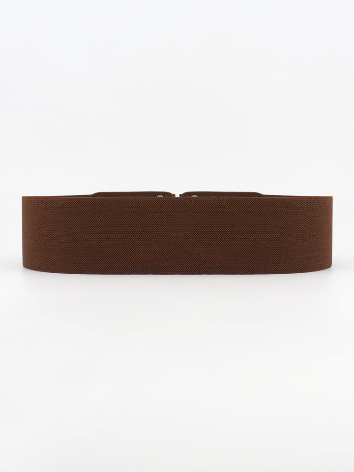 Bredt elastisk taljebælte til kvinder med spænde