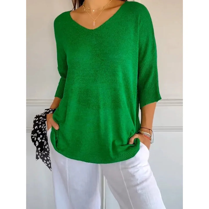 Everyday Comfort Ultra-Soft V-Neck Knit Top