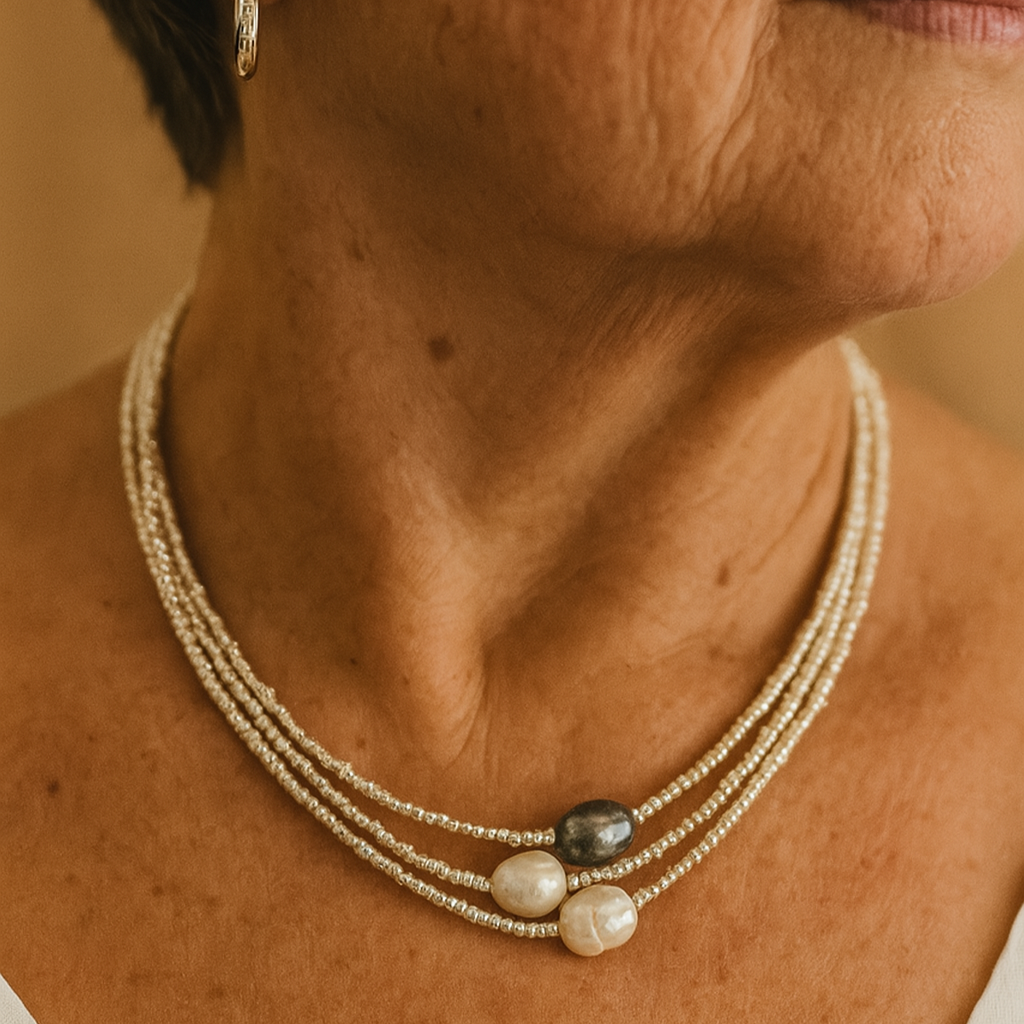 Natural Pearl Necklace Women Freshwater Pearls Elegant Design