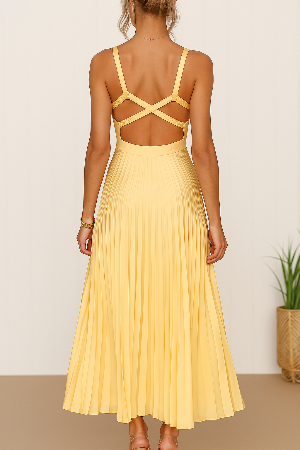 Robe midi Sunset pour femme – Tissu léger et respirant