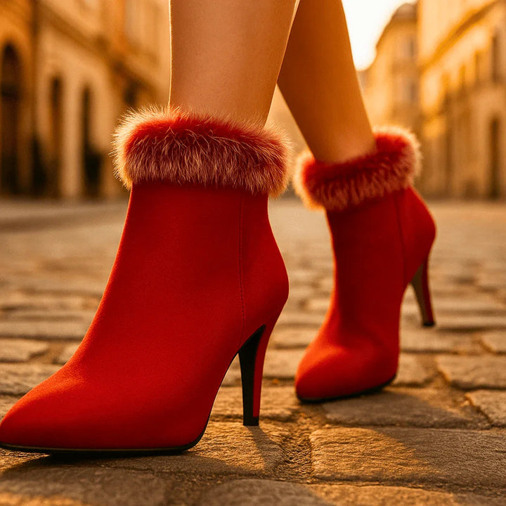 Koselige ortopediske ankelstøvletter i plysj for kvinner