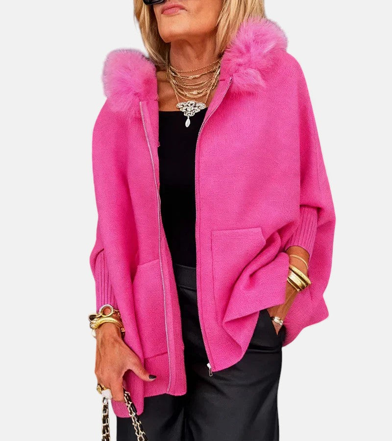 Dame varm hættejakke til køligt vejr