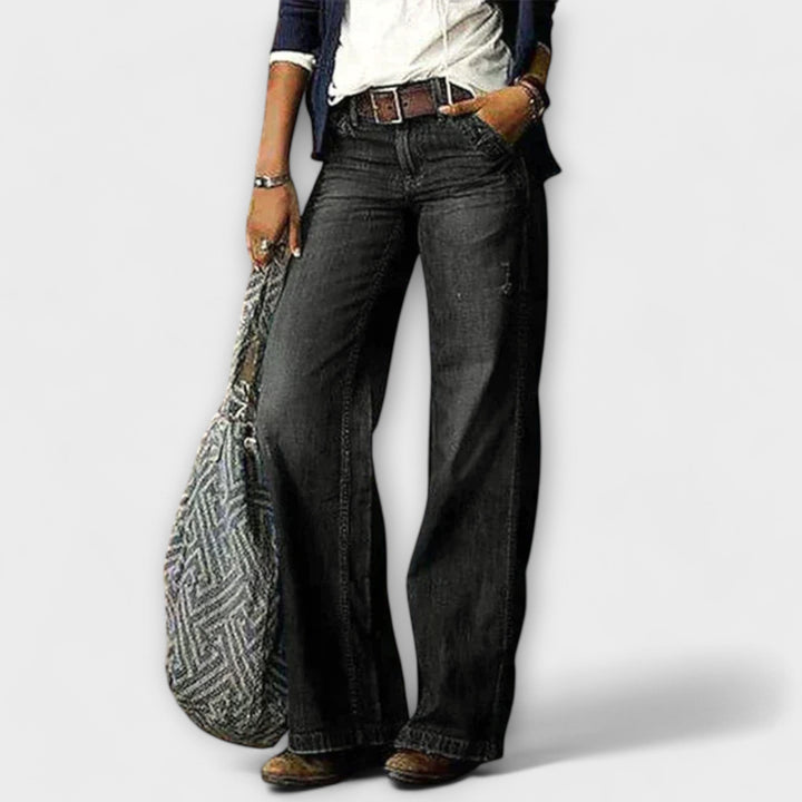 Wide-Leg Denim Pants Women | High Waist, Relaxed Fit, Versatile Style