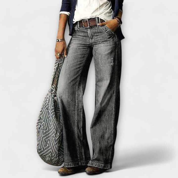 Wide-Leg Denim Pants Women | High Waist, Relaxed Fit, Versatile Style