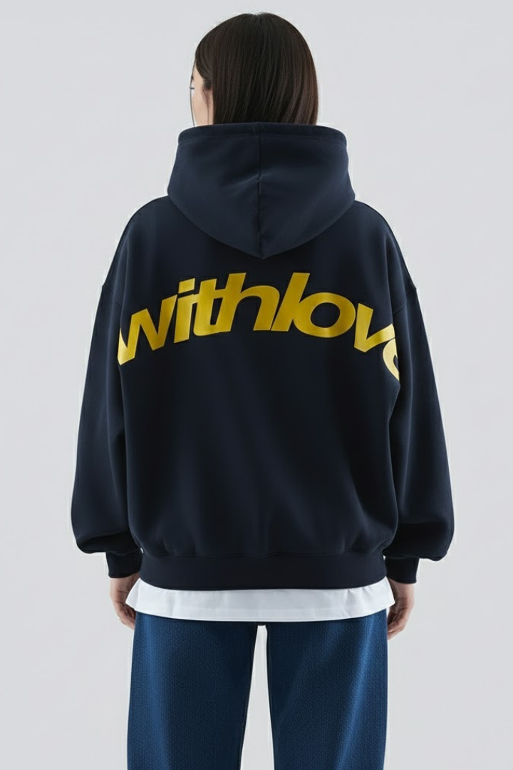 Damska bluza oversize z kapturem i kieszenią