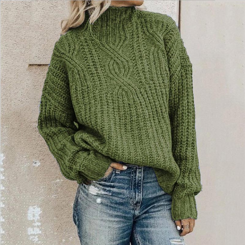 Women’s Cozy Chunky Cable Knit Sweater for Everyday Comfort