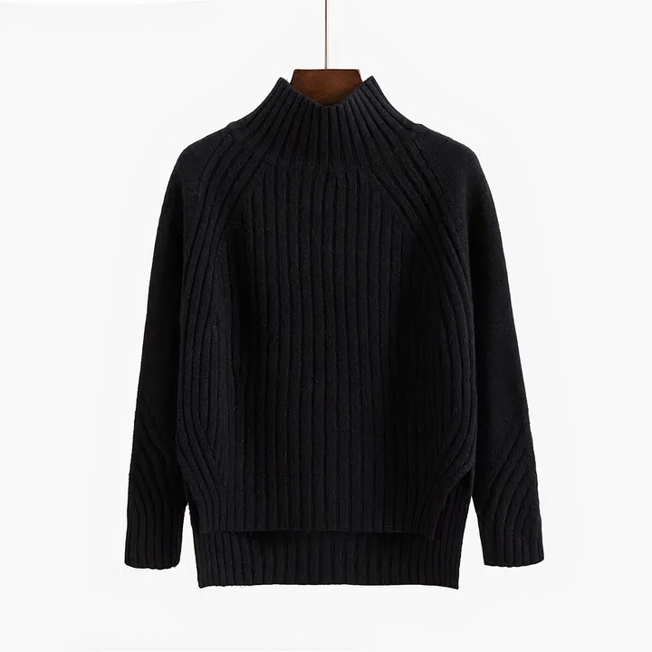 Women's Soft Ribbed Mock Neck Sweater