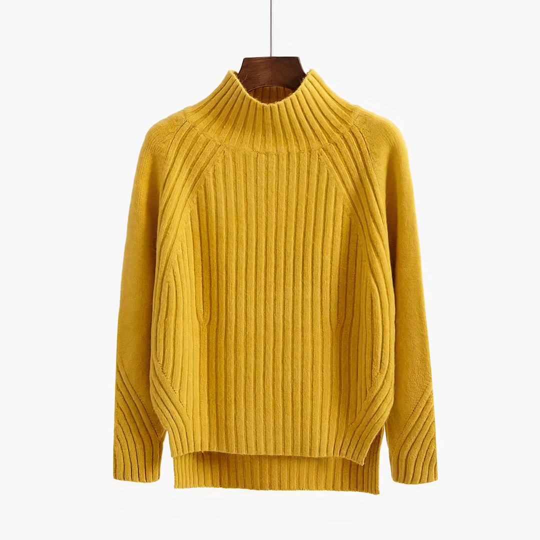 Women's Soft Ribbed Mock Neck Sweater