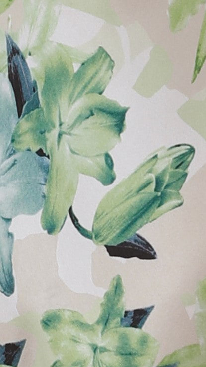 Kvinner Maxikjole Grønn Floral Halter Neck Polyester Justerbar passform