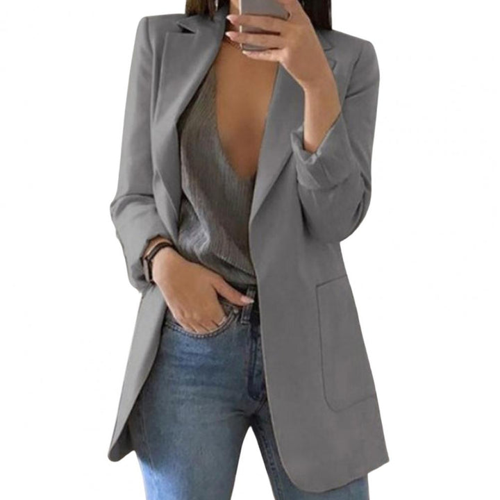 Elegante blazer lungo da donna in lana, calore e comfort alla moda
