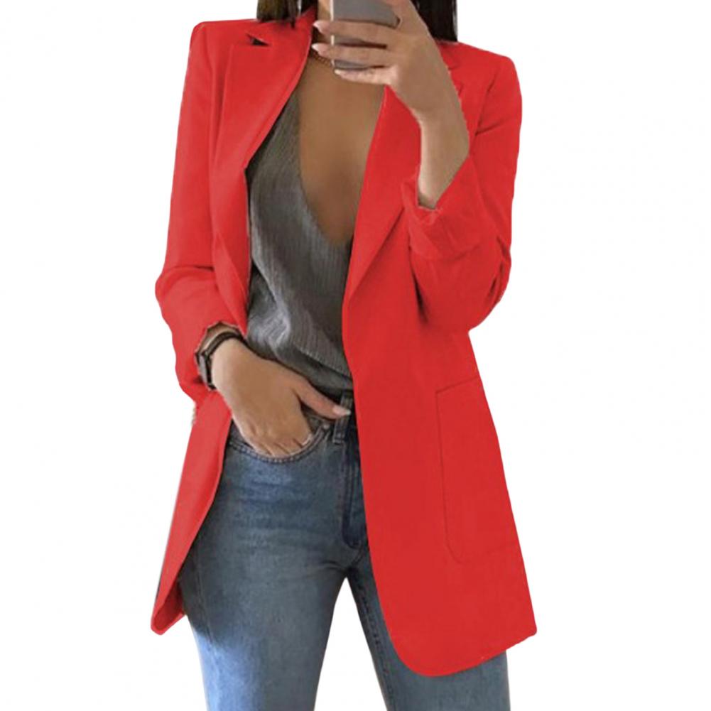 Elegante blazer lungo da donna in lana, calore e comfort alla moda