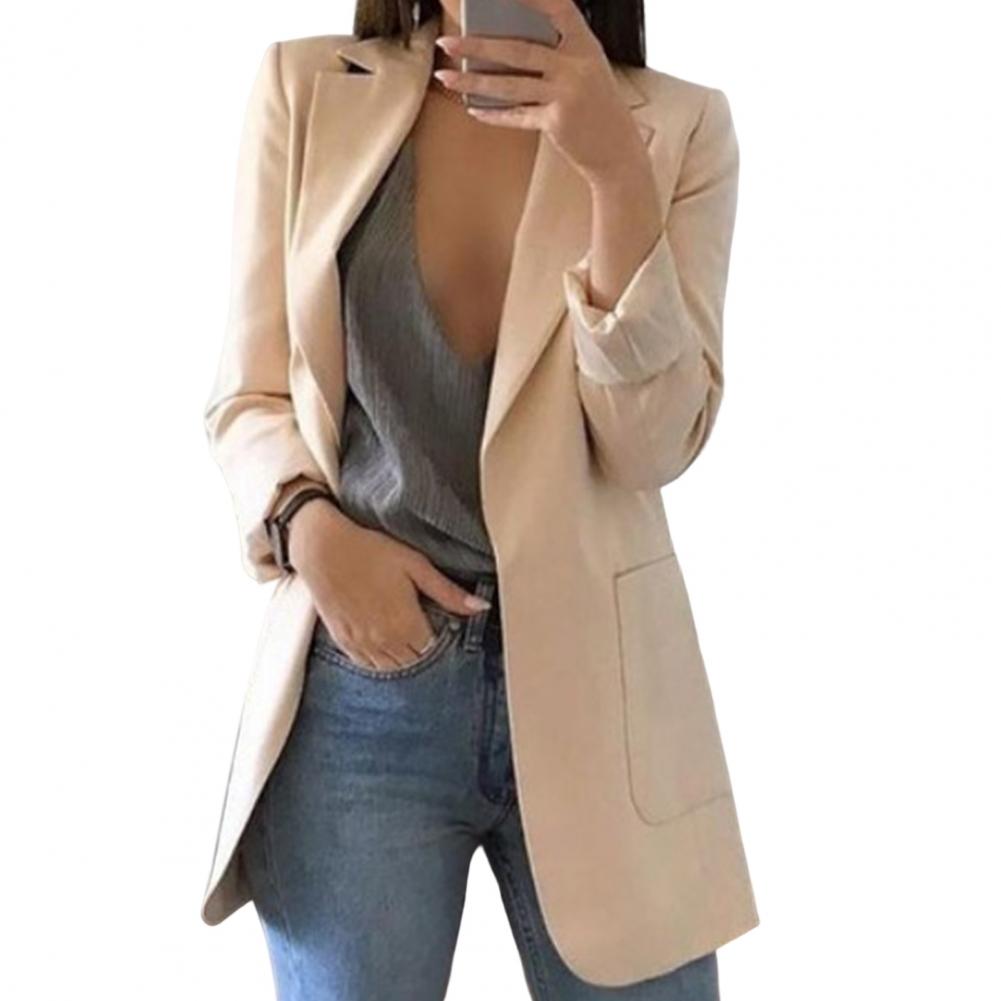 Elegante blazer lungo da donna in lana, calore e comfort alla moda