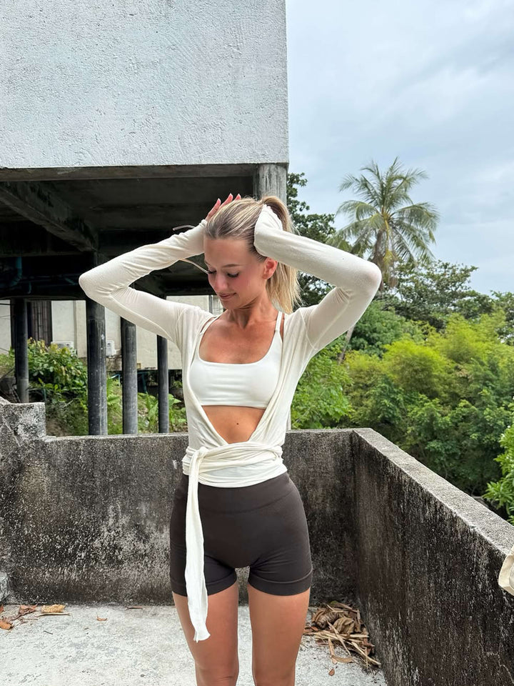 Women’s Lightweight V-Neck Wrap Top with Flattering Fit