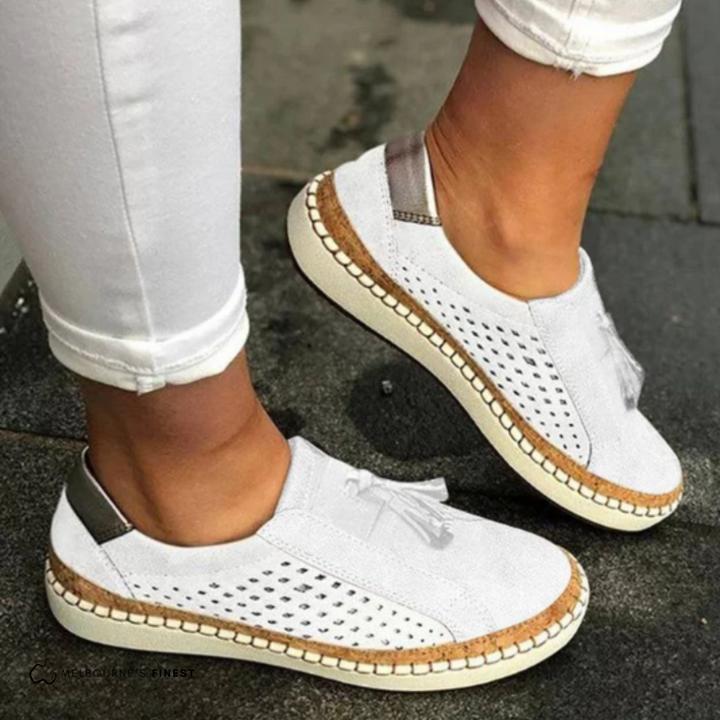 Chaussures orthopédiques sans lacets pour femmes, confort rembourré