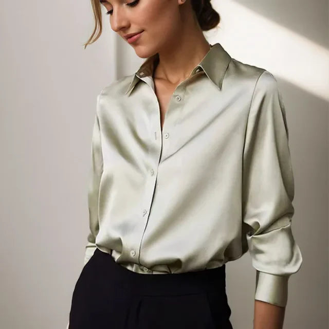 Women’s Long Sleeve Button-Down Blouse